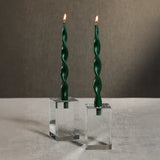 Lumière Twist Formal Candles- Set of 6 - 10 in, Alpine Green