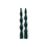 Lumière Twist Formal Candles- Set of 6 - 10 in, Alpine Green