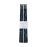 Lumière Twist Formal Candles- Set of 6 - 12 in, Alpine Green