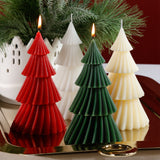 Twinkle Tree Decorative Holiday Candles, (Set of 6) White