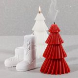 Twinkle Tree Decorative Holiday Candles, (Set of 6) Red