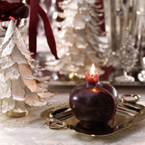Pomegranate Scented Candle - Burgundy - Set of 4